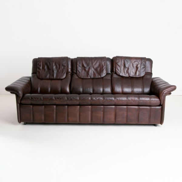 De Sede Bull Hide Sofa in Chocolate Brown